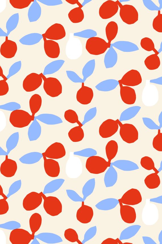 PIENI OMPPO -puuvillakangas punainen